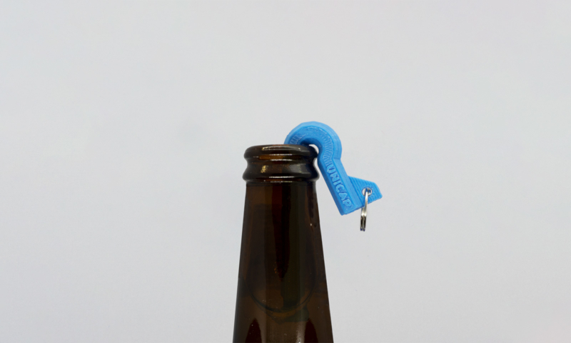 UniCap Rietje blauw aan sleutelhanger